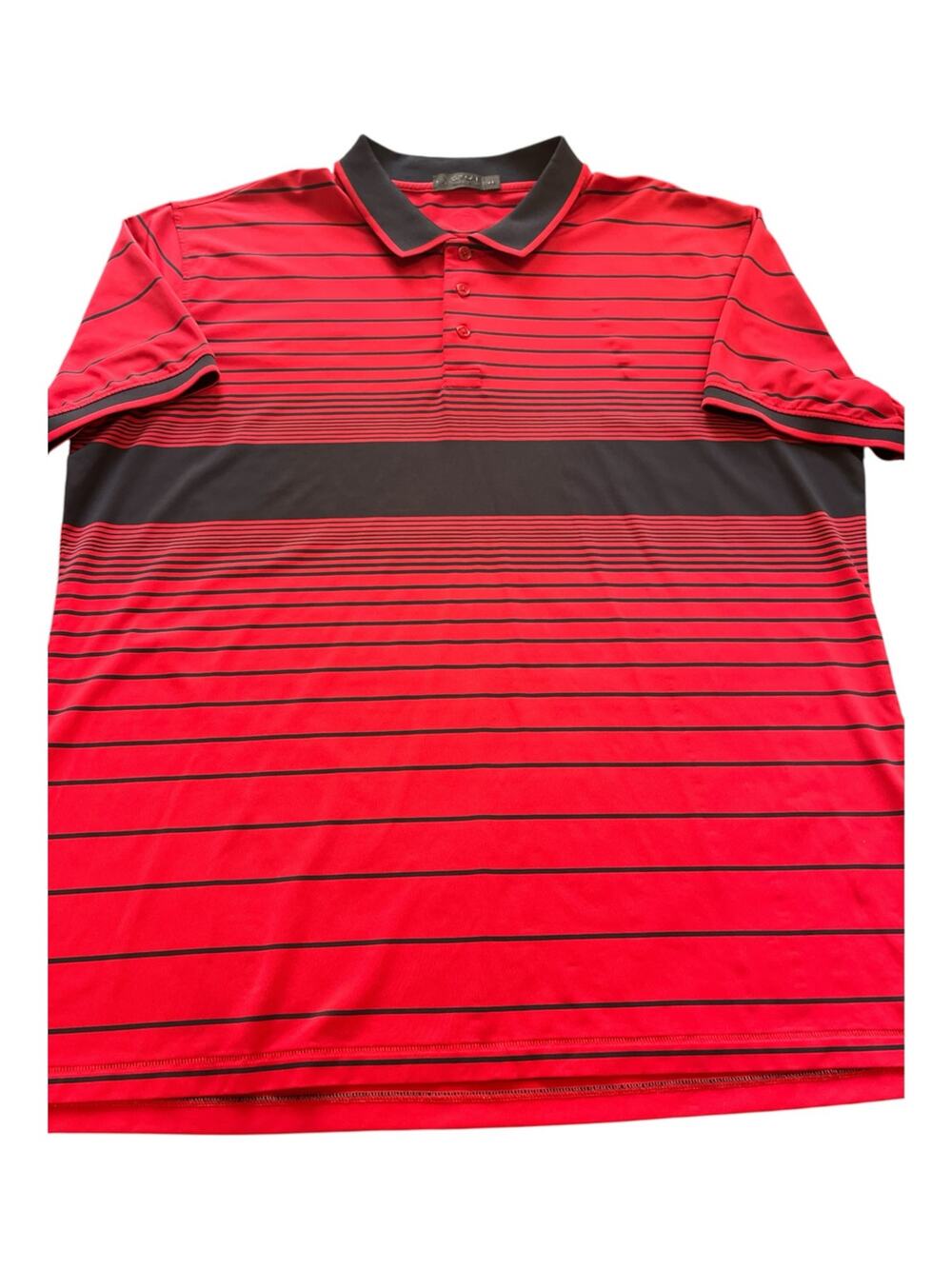 G/Fore Men's Golf Polo Shirt-XL-Red/Navy Stripes-Sh Sleeve-3/Button-4